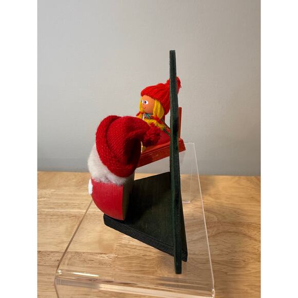 Pair of Ljungstroms Of Sweden Tomte Wooden Figures Christmas Holiday - Picture 6 of 15